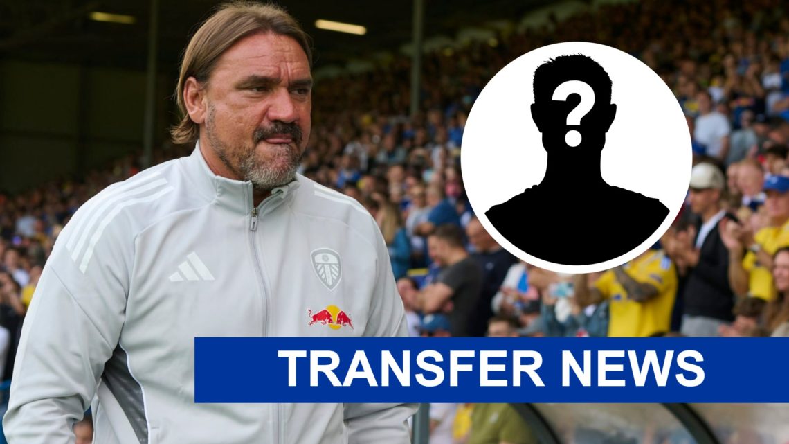 Leeds United manager Daniel Farke walks down the touchline during a game.