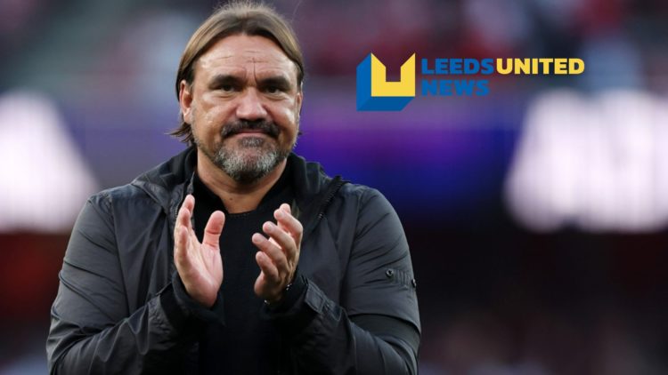Leeds United manager Daniel Farke applauds the supporters.