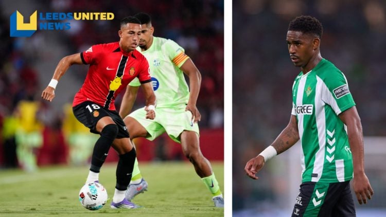 Split image of Mateo Joseph in action for Mallorca, and Junior Firpo in action for Real Betis.