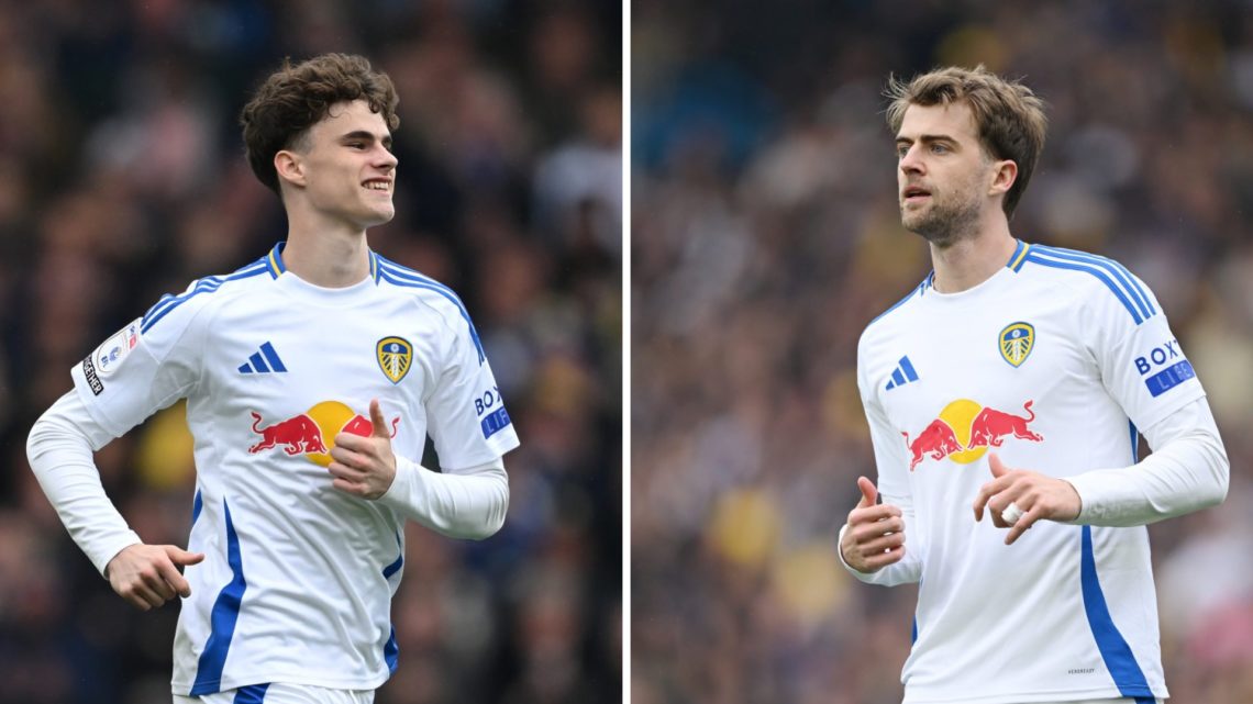 Leeds United strikers Harry Gray (left) and Patrick Bamford (right)