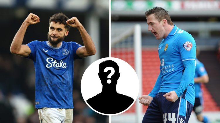 Split image of former Everton striker Dominic Calvert-Lewin and ex-Leeds United striker Ross McCormack with the mystery overlay