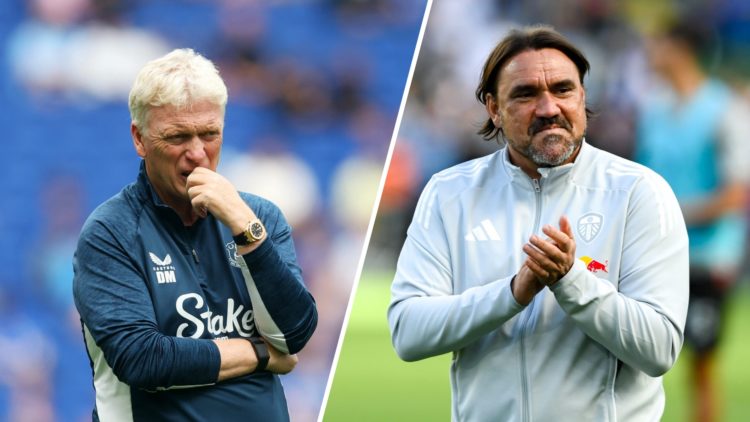 Split image of Everton Manager David Moyes and Leeds United Manager Daniel Farke
