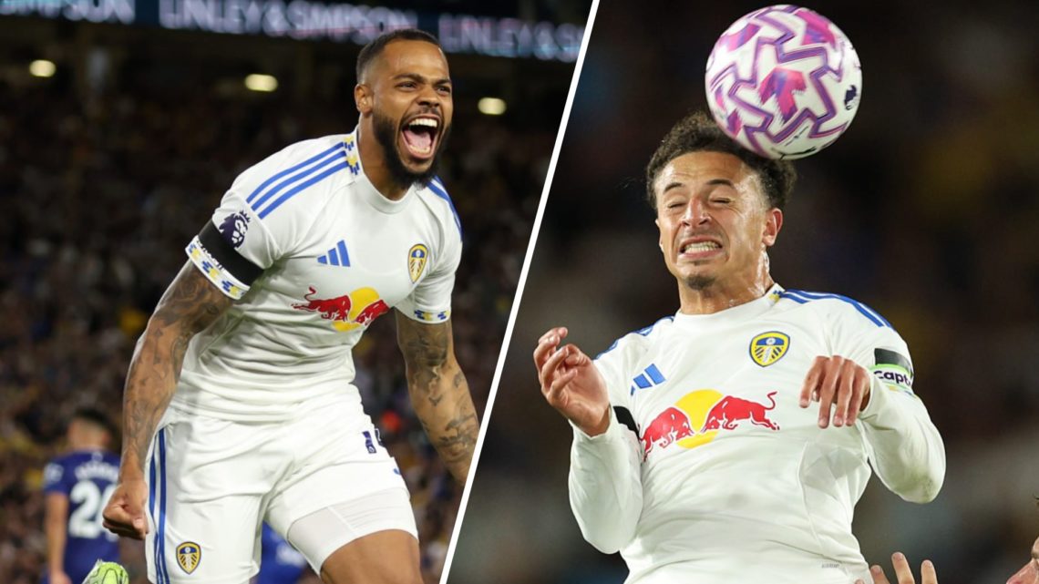 Split image of Lukas Nmecha and Ethan Ampadu of Leeds United