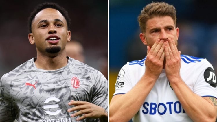 Noah Okafor, Leeds' new signing and Gaetano Berardi, former Leeds player.