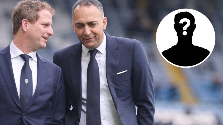 Leeds United chairman Paraag Marathe (left) with mystery player inset (right)