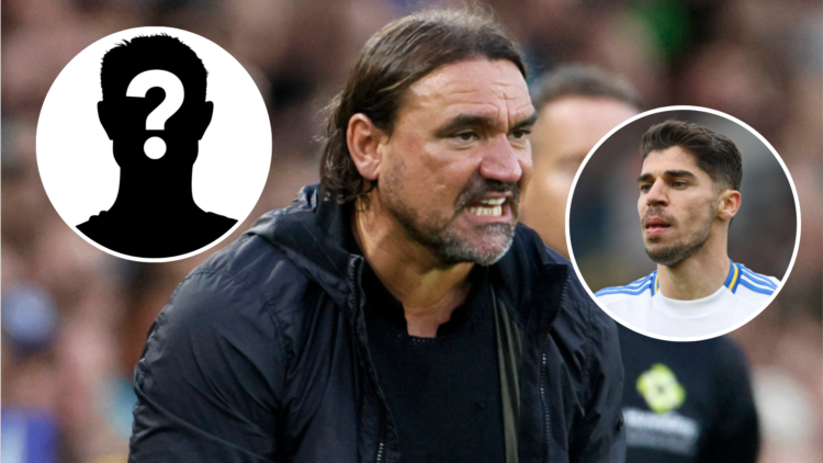 Leeds manager Daniel Farke alongside former Leeds player Manor Solomon.