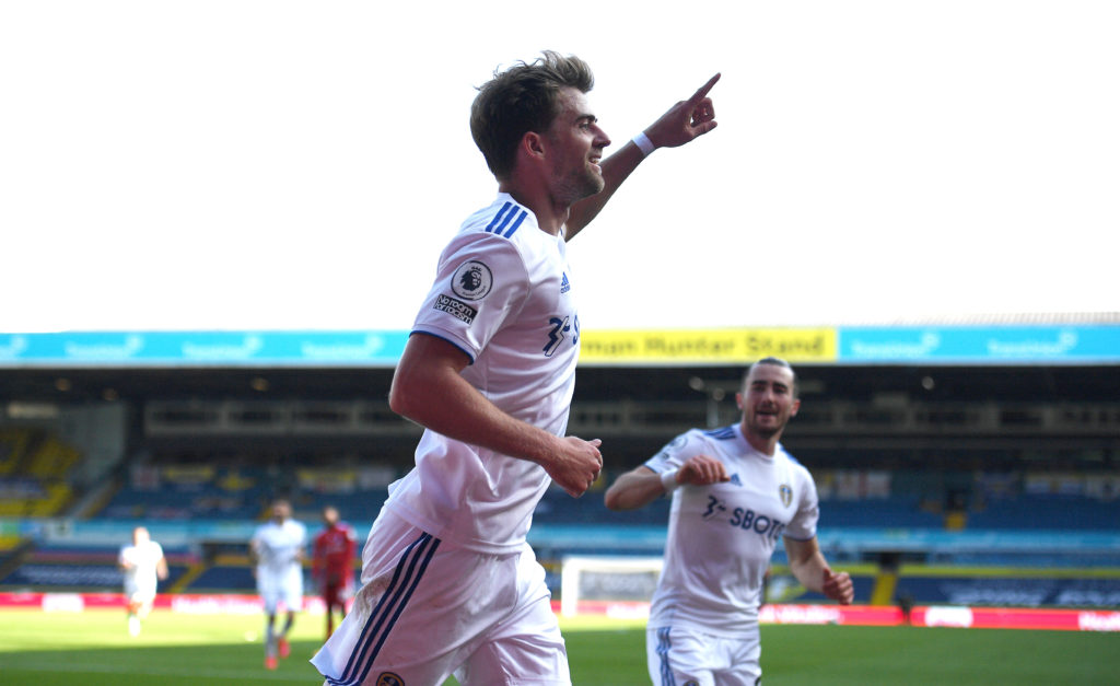 Patrick Bamford celebrates during Leeds United v Fulham - Premier League