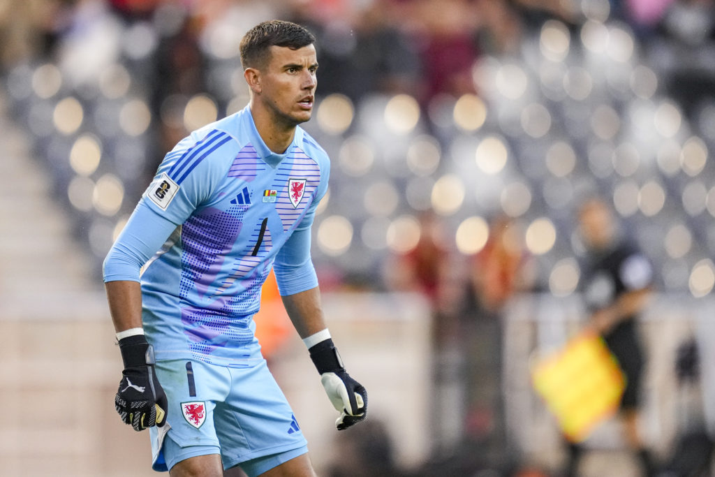 Karl Darlow in action for Wales.