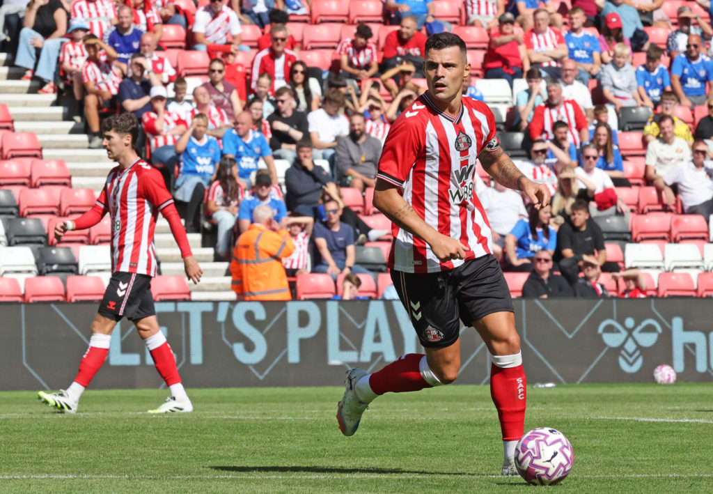 Granit Xhaka in action for Sunderland.