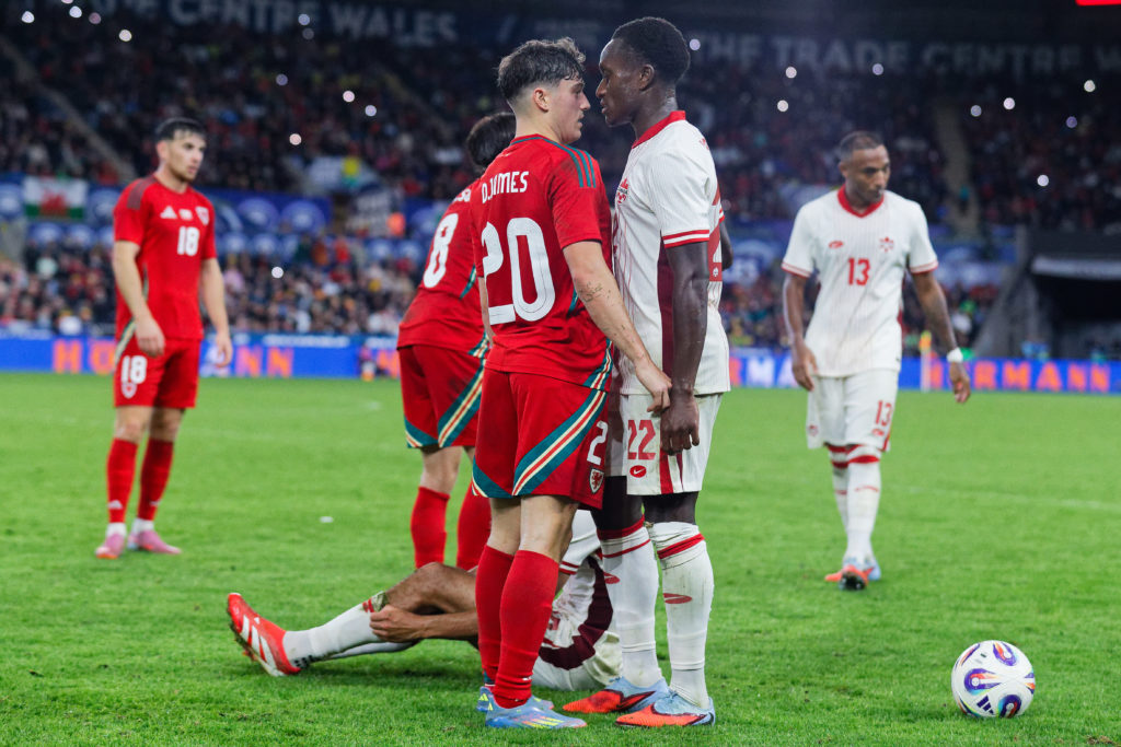 Dan James in action against Canada.