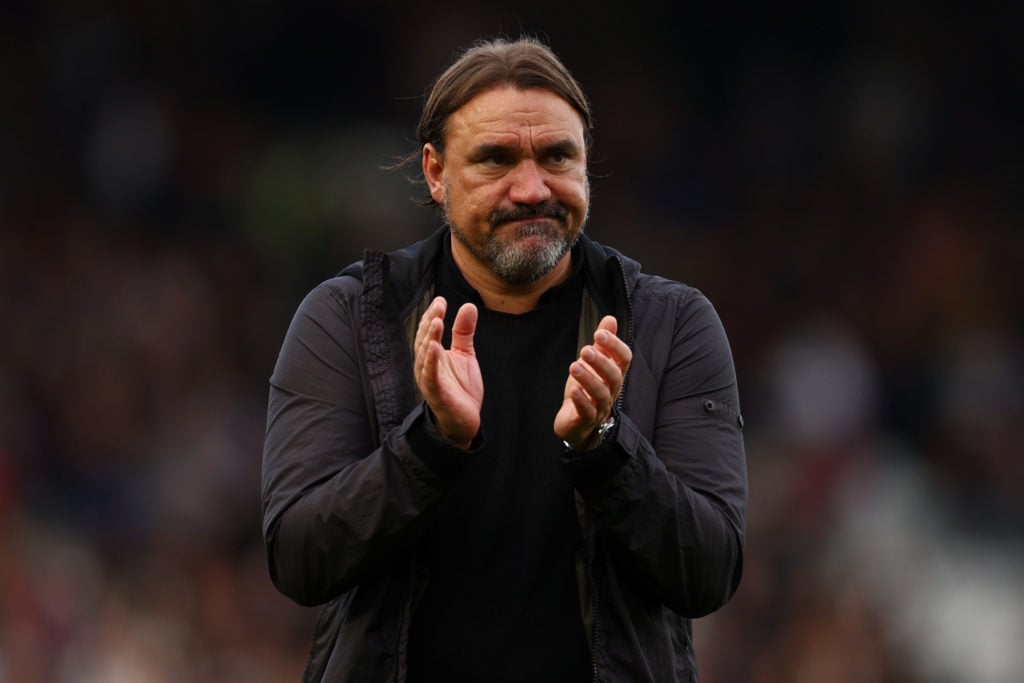 Daniel Farke during Leeds' loss to Fulham.
