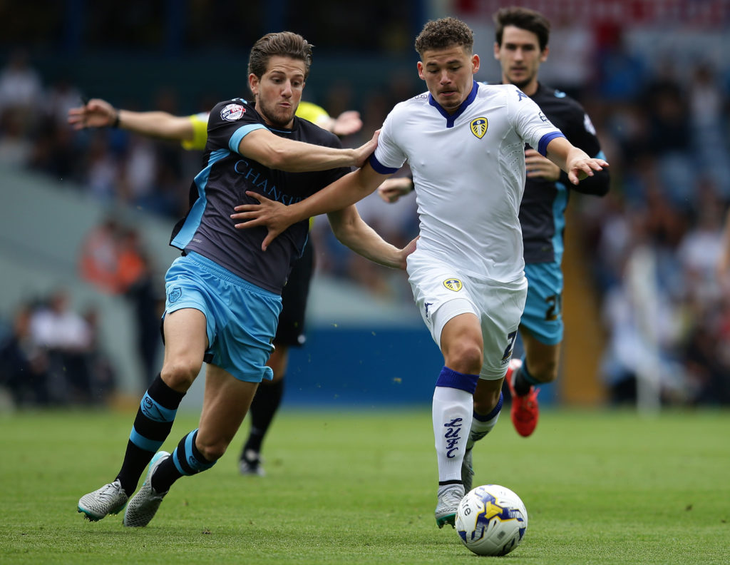 Kalvin Phillips in action during Leeds United v Sheffield Wednesday