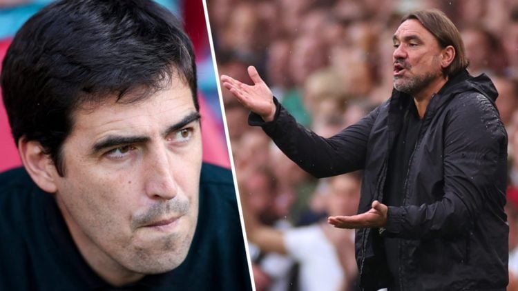 AFC Bournemouth manager Andoni Iraola (left) and Leeds United's Daniel Farke (right)
