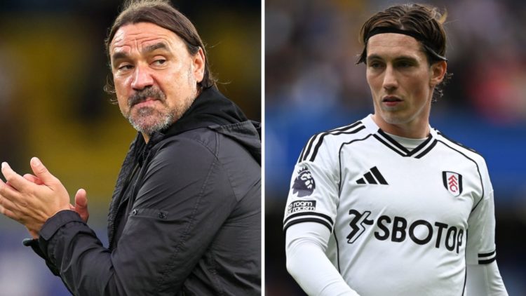 Daniel Farke, Leeds manager, and Harry Wilson, Fulham player.