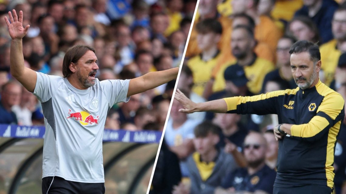 Leeds United manager Daniel Farke (left) and Wolves boss Vitor Pereira (right)