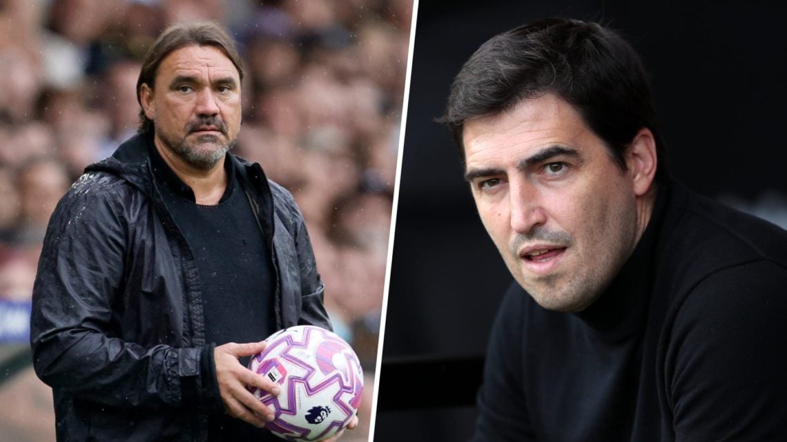Split image of Leeds United manager Daniel Farke and Bournemouth manager Andoni Iraola