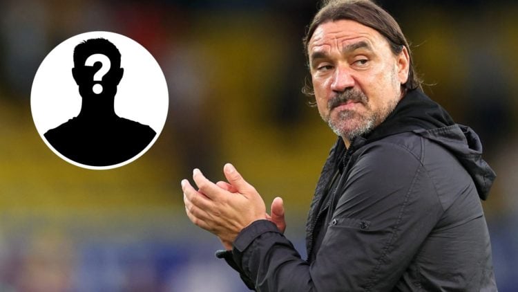 Daniel Farke applauds the fans after a Leeds match.