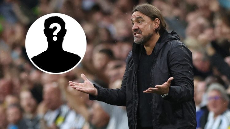 Daniel Farke questions a decision in a Leeds game.
