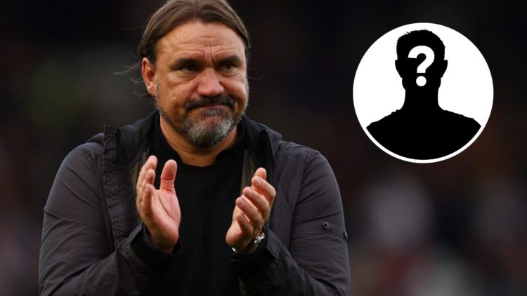 Daniel Farke applauds the Leeds support.