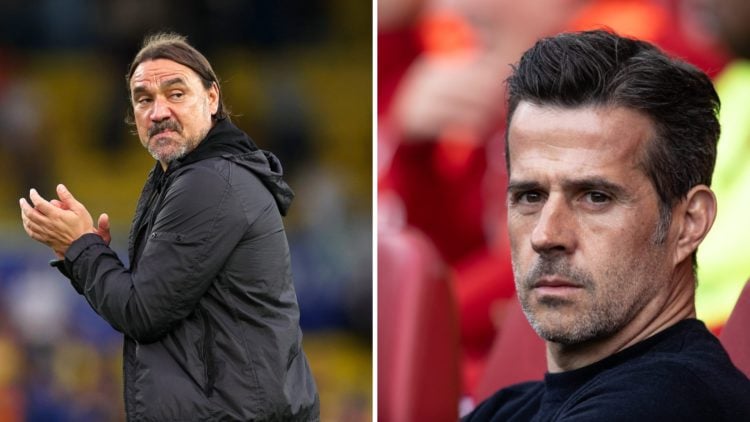 Daniel Farke and Marco Silva while managing Leeds and Fulham.