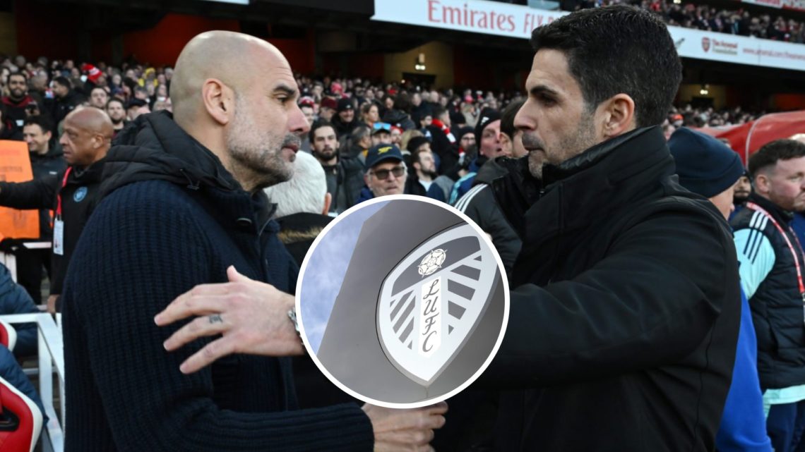 Mikel Arteta and Pep Guardiola embrace.