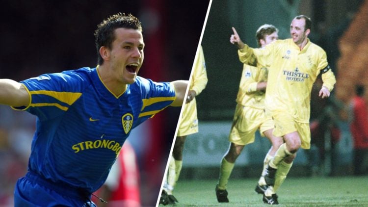 Split image of former Leeds United players Ian Harte and Gary McAllister