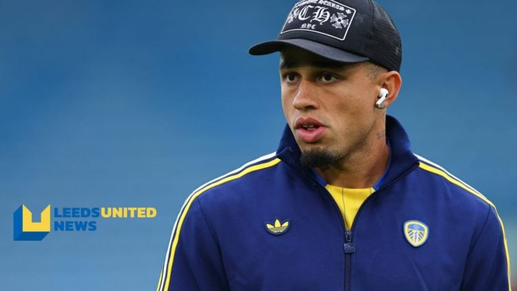 Leeds United player Noah Okafor before a game.