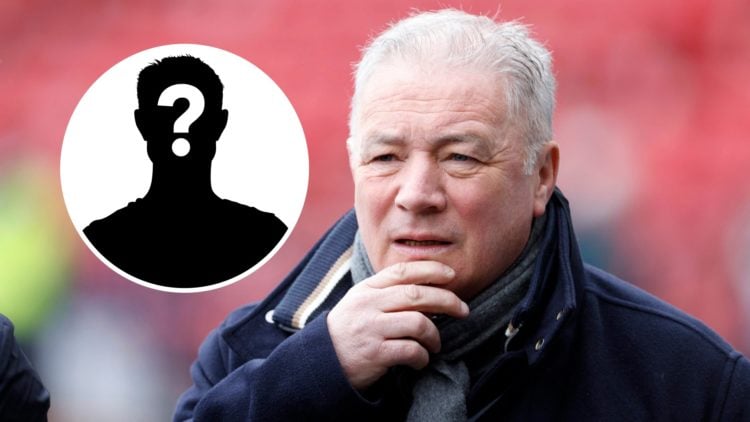 Pundit Ally McCoist with the mystery player overlay
