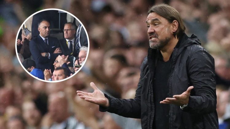 Leeds United chairman Paraag Marathe (left) and Daniel Farke manager of Leeds United (right)