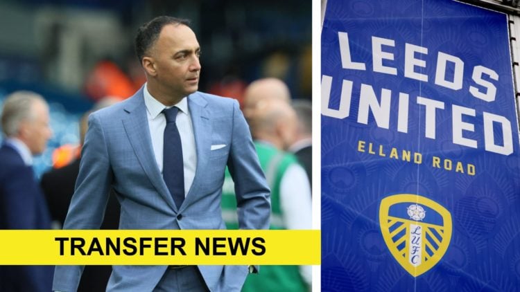 Split image of Leeds United chairman Paraag Marathe and a genera view of Leeds United's Elland Road stadium.