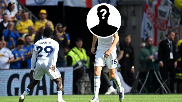 Leeds United duo Willy Gnonto and Anton Stach with mystery player inset
