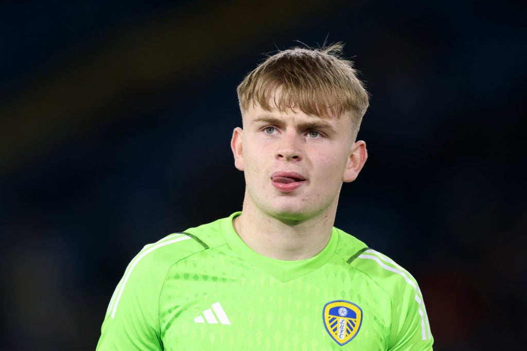 Rory Mahady in action during Leeds United v Liverpool - FA Youth Cup Quarter Final