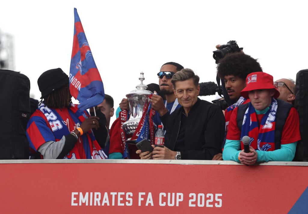 Steve Parrish at the Crystal Palace FA Cup Trophy Parade & Celebrations