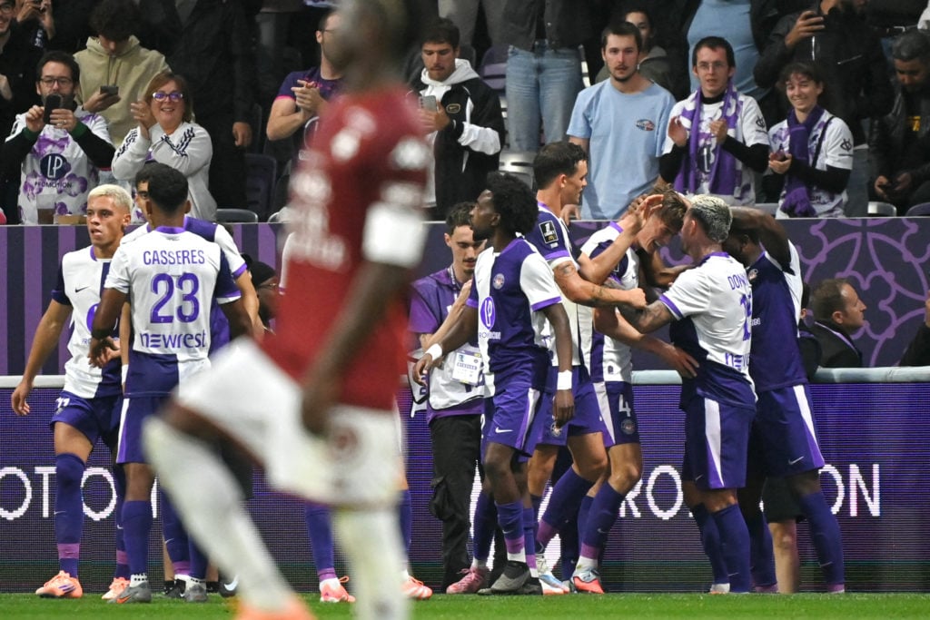 Charlie Cresswell celebrates with Toulouse