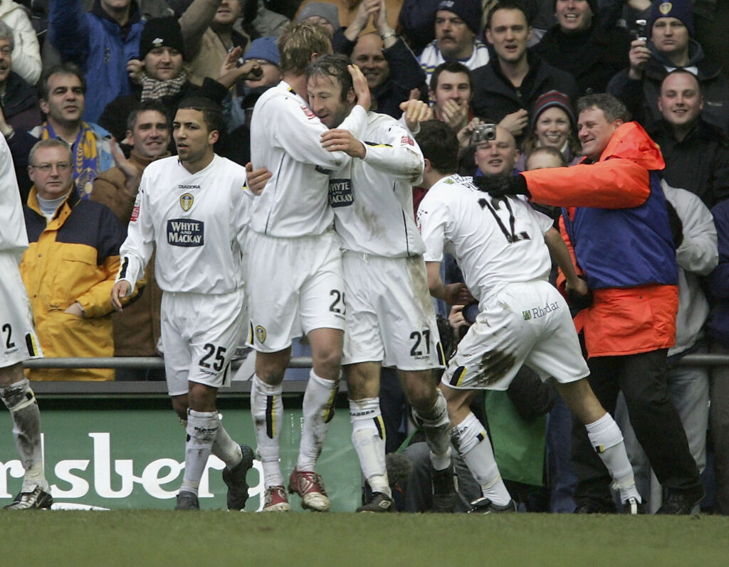 Shaun Derry celebrates his goal during Leeds United v West Ham United