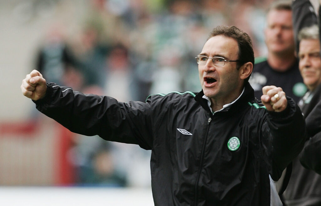 Martin O'Neill during Motherwell v Celtic