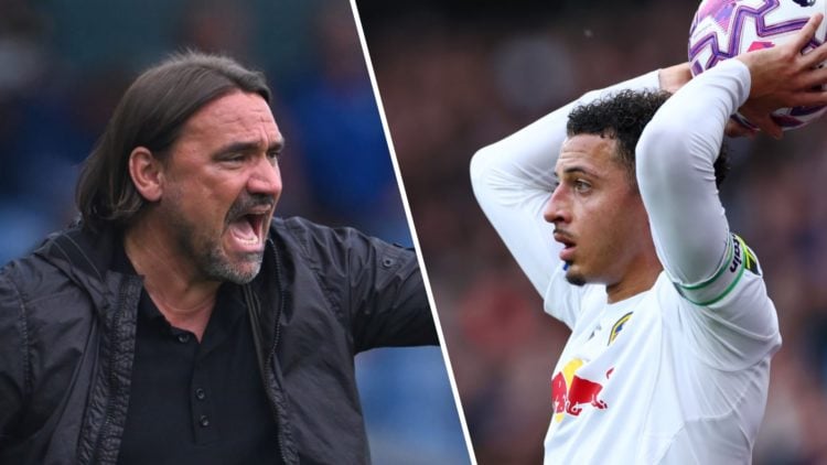 Leeds United manager Daniel Farke (left) and Ethan Ampadu Leeds United captain (right)