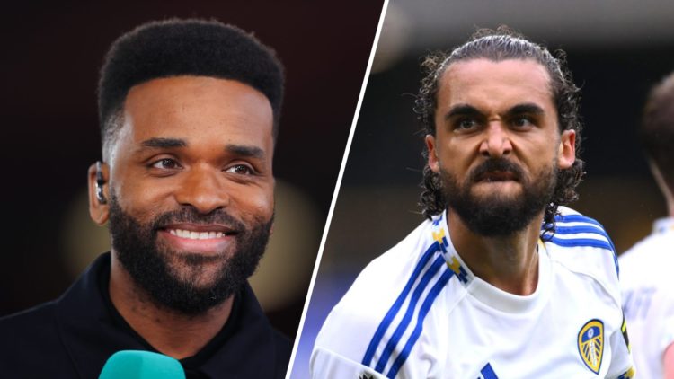Darren Bent pundit (left) and Leeds United striker Dominic Calvert-Lewin (right)