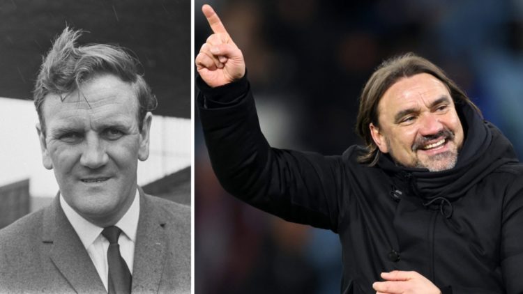 Leeds United legendary manager Don Revie (left) and Leeds United manager Daniel Farke (right)