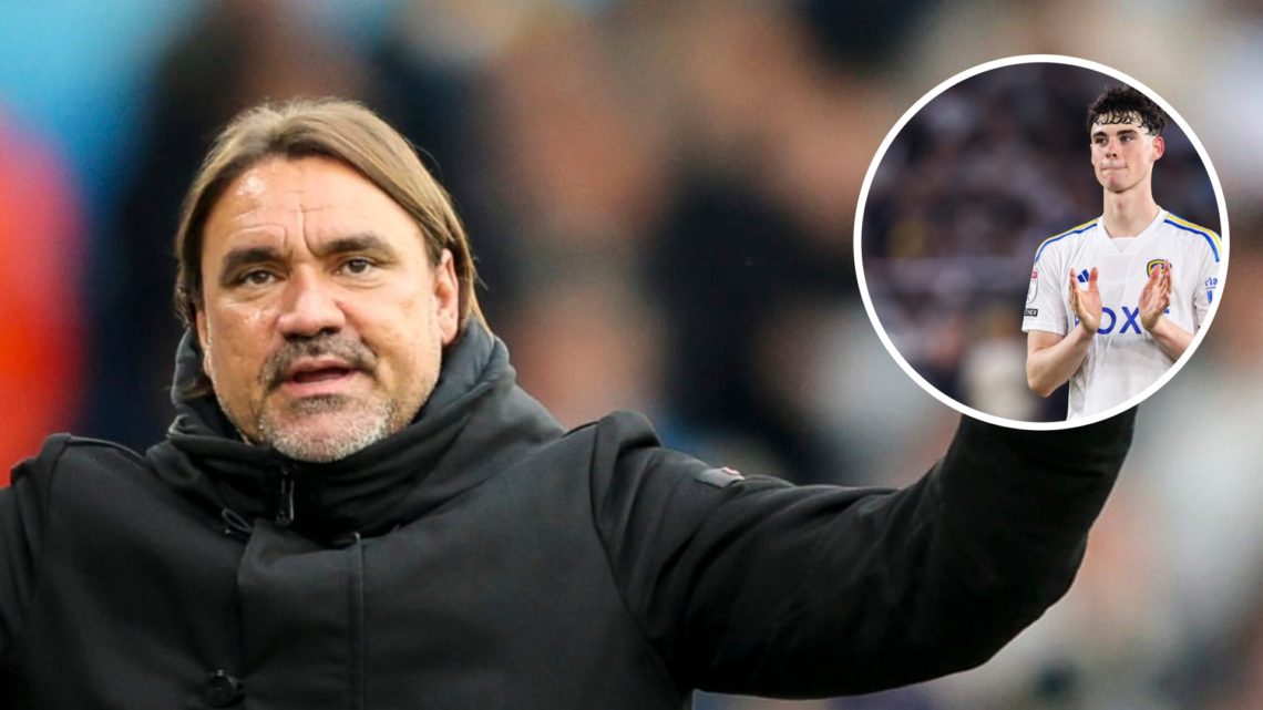Daniel Farke and Archie Gray.