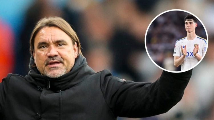 Daniel Farke and Archie Gray.