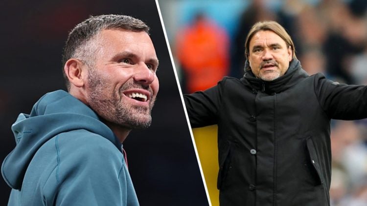 Split image of former England international Ben Foster and Leeds United boss Daniel Farke