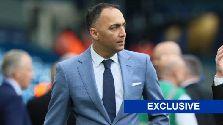 Leeds United Chairman Paraag Marathe with the Exclusive label