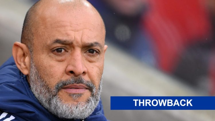 Nuno Espirito Santo during his Nottingham Forest stint.