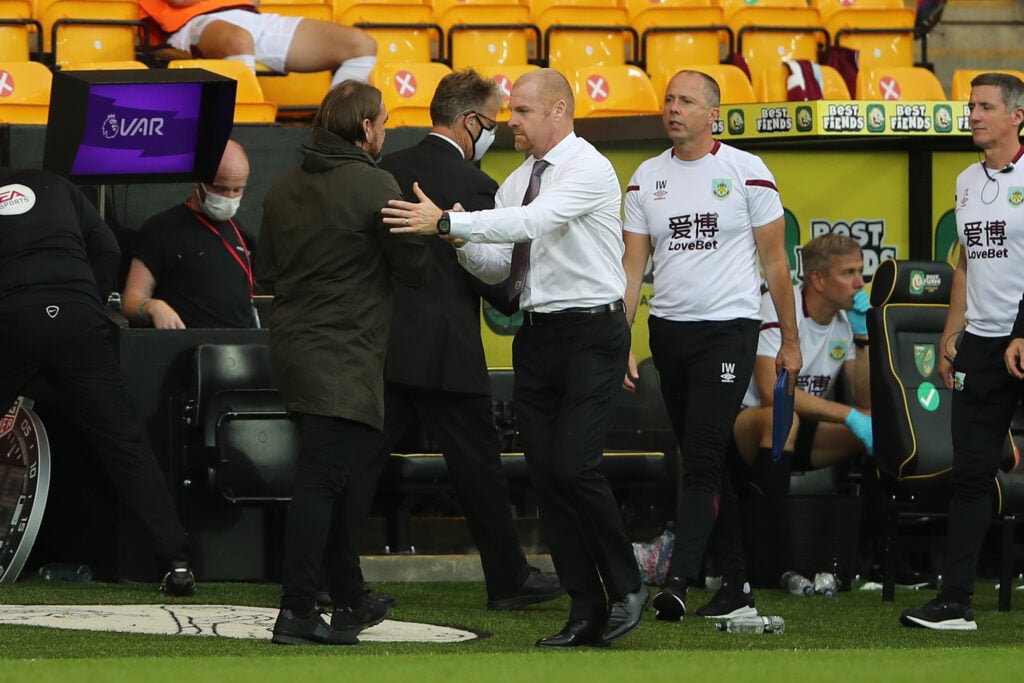 Daniel Farke and Sean Dyche ahead of a clash between Burnley and Norwich.