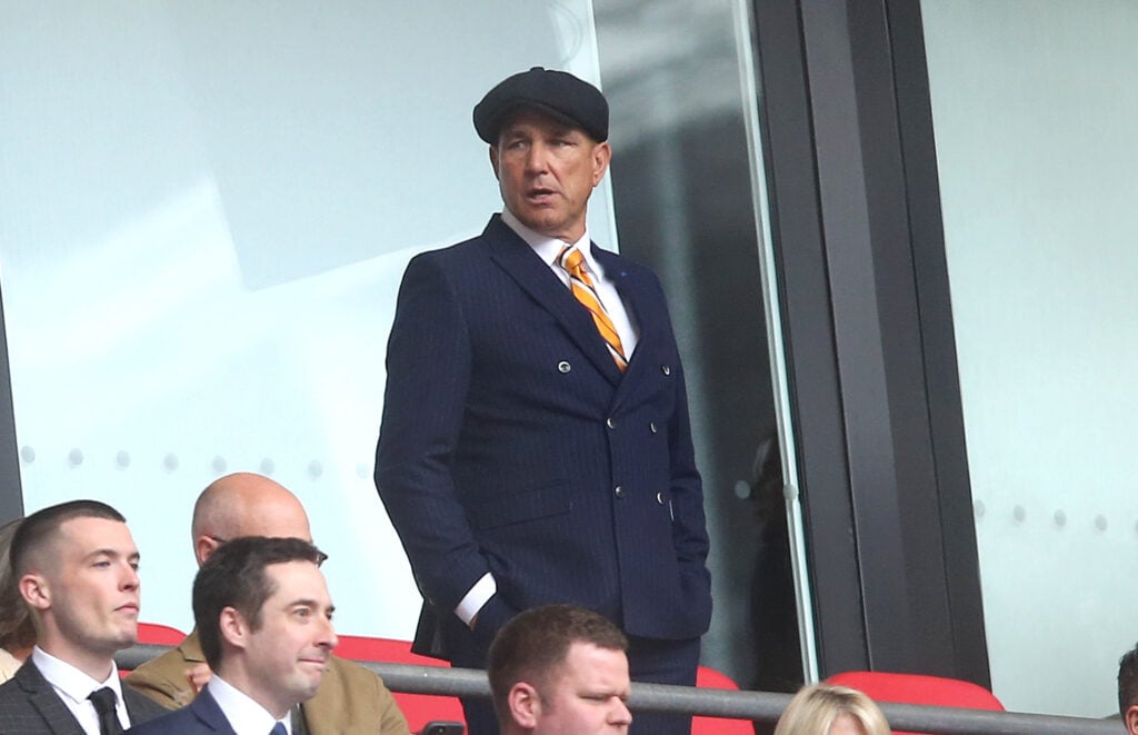 Vinnie Jones looks on during Leeds United v Southampton - Sky Bet Championship Play-Off Final