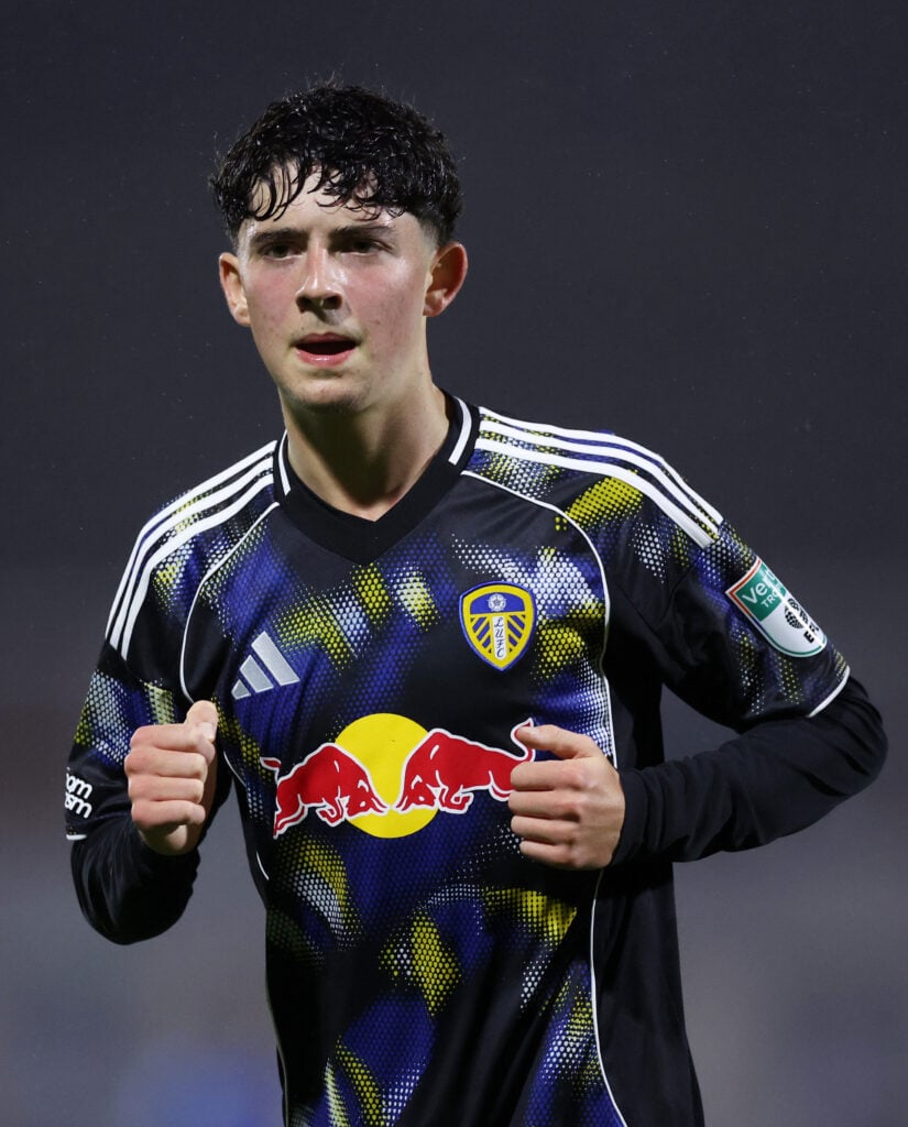 Ollie Pickles in action for Leeds' U21s.