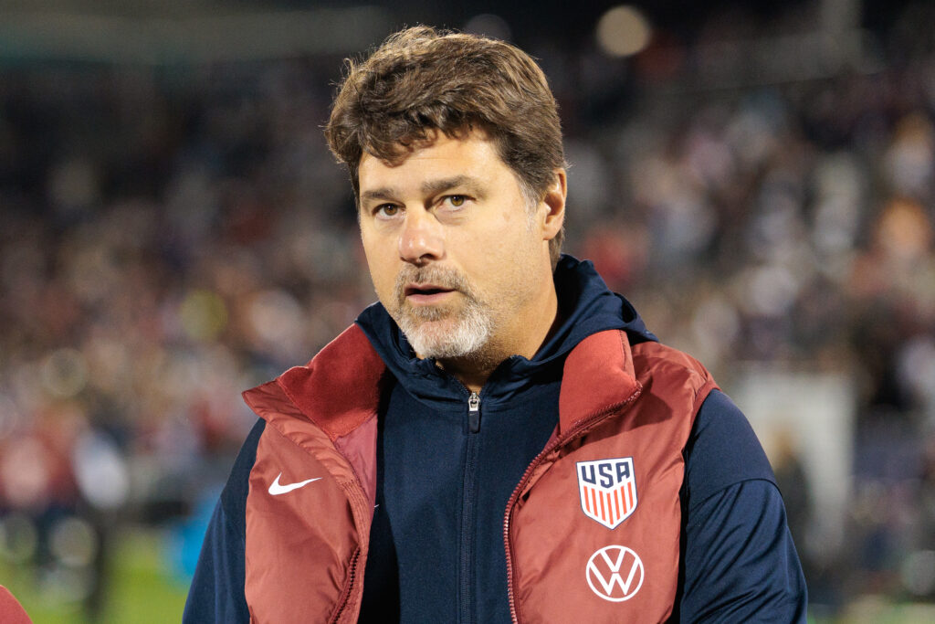 Mauricio Pochettino looks on during United States v Australia - International Friendly