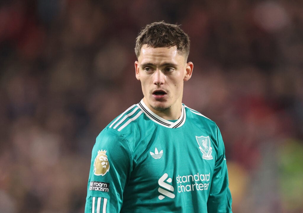 Florian Wirtz in action for Liverpool.