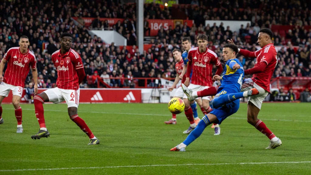 Ethan Ampadu during Forest's win over Leeds.